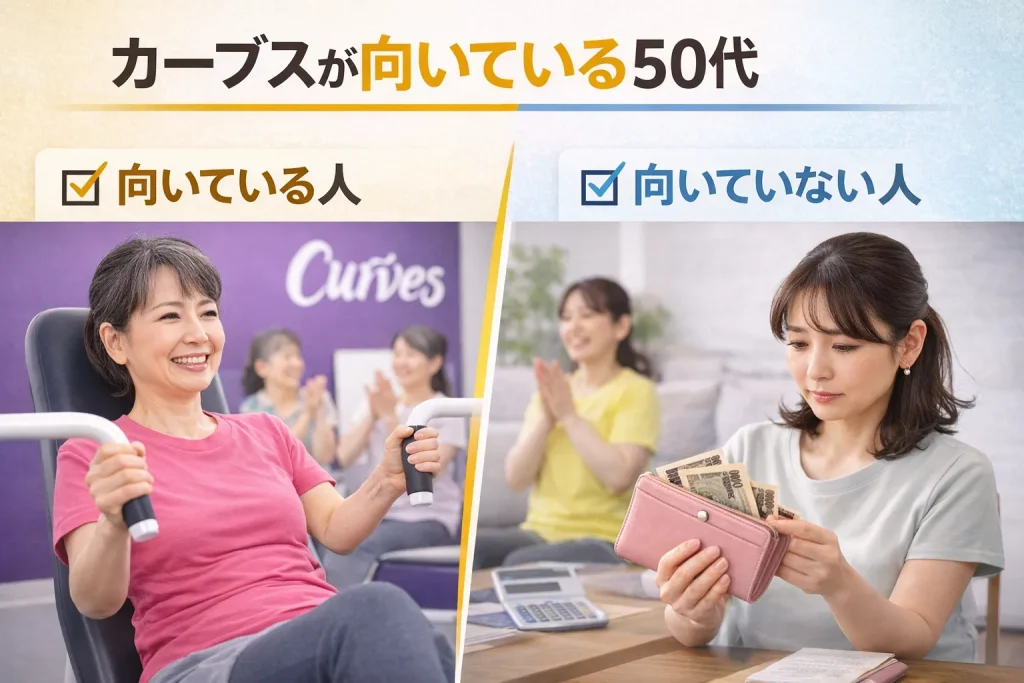 カーブスが向いている50代・向いていない50代
