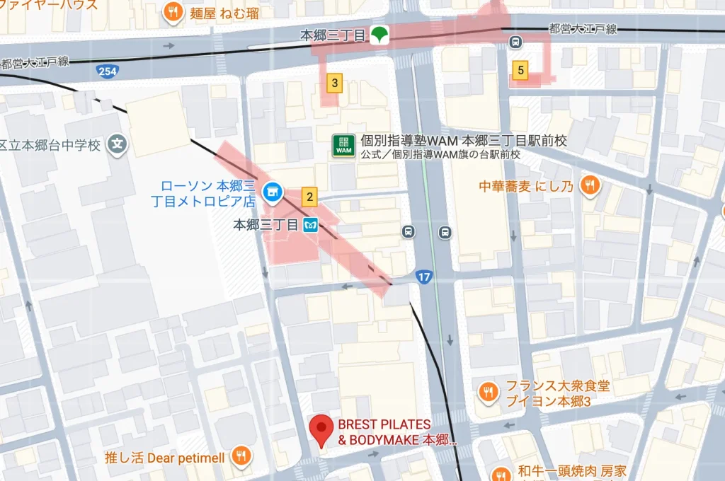 BREST 本郷三丁目のマップ