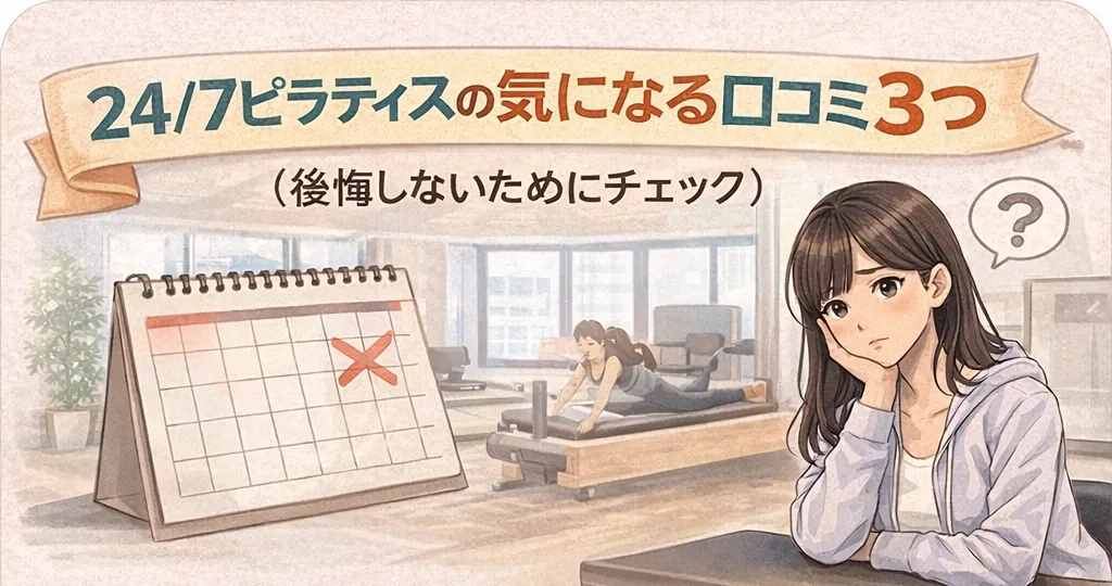 24/7ピラティスの気になる口コミ3つ