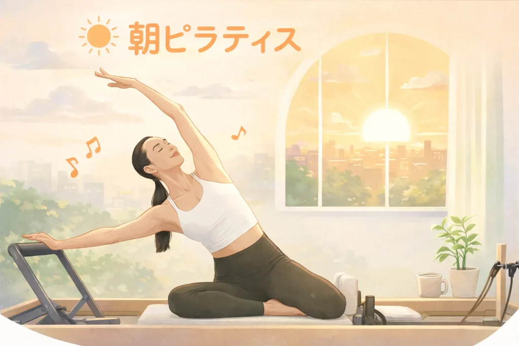 ③朝8時から通えて仕事前ピラティスができる