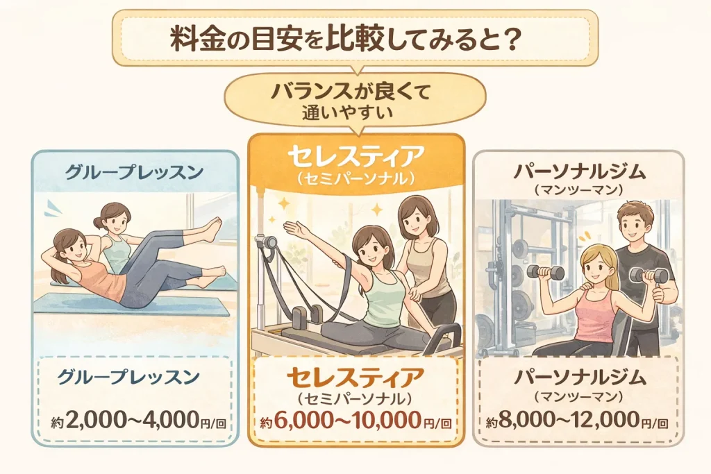 セレスティア船橋店の料金の目安