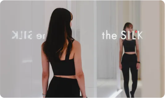 the SILK 無料体験の着替え