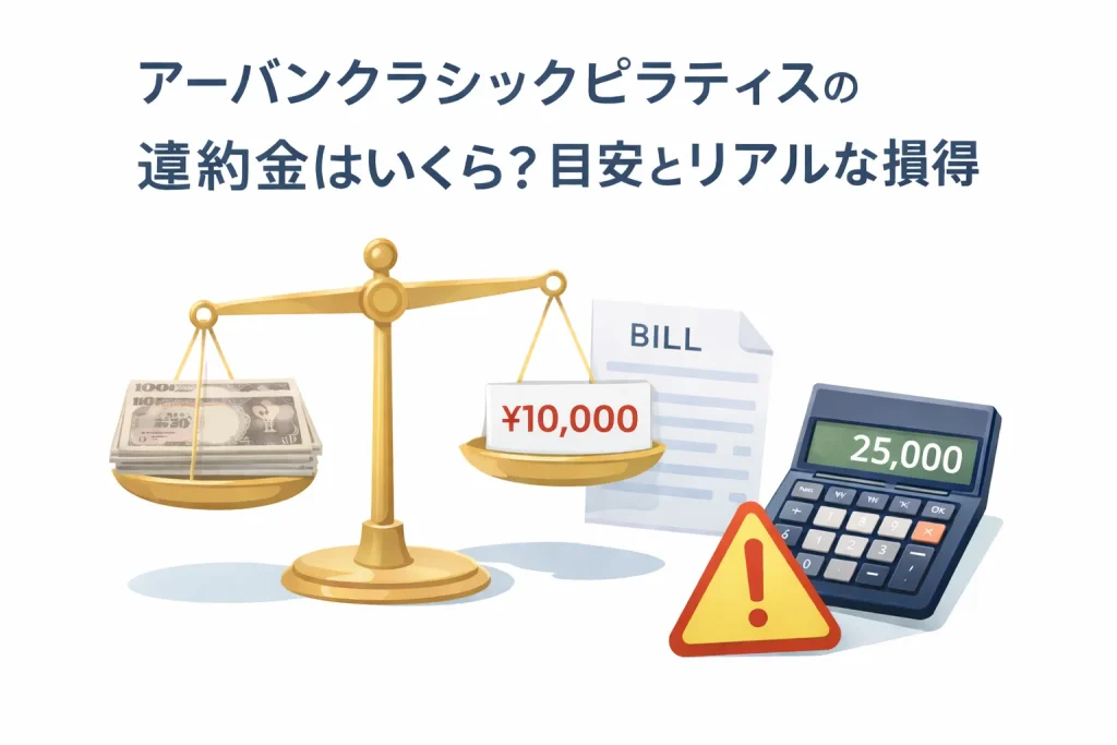 アーバンクラシックピラティスの違約金はいくら？