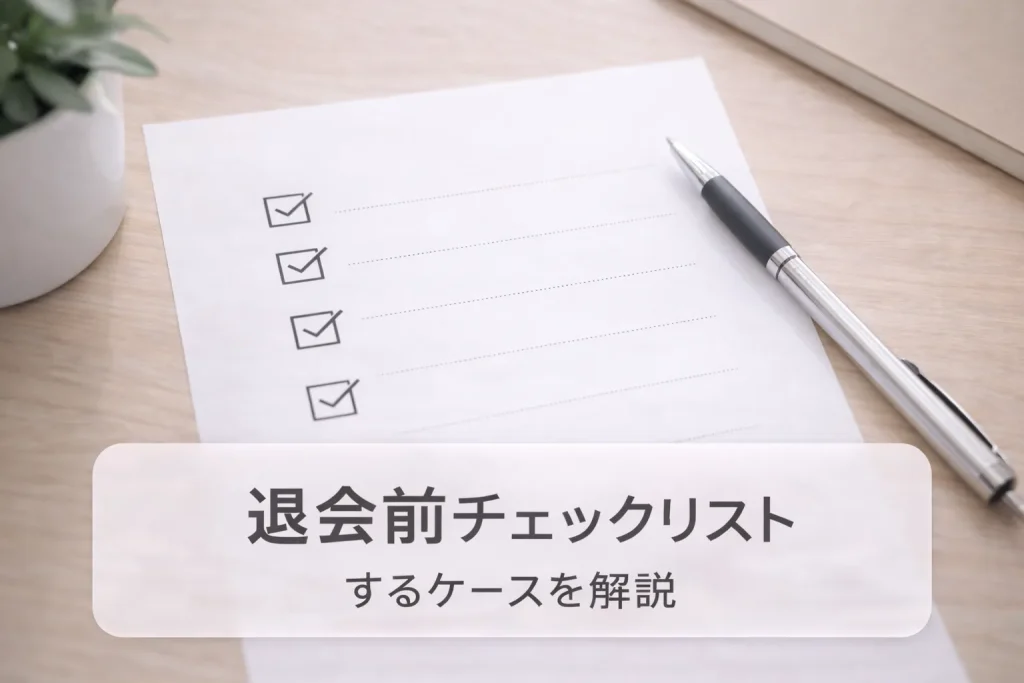 アーバンクラシックピラティスの退会前チェックリスト