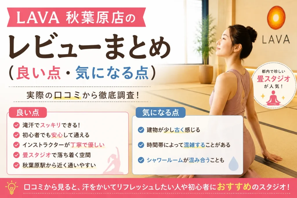 LAVA 秋葉原店のレビューまとめ（良い点・気になる点）