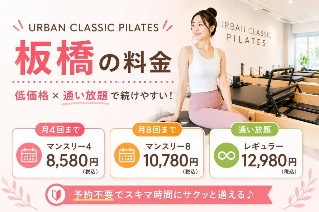 URBAN CLASSIC PILATES 板橋の料金