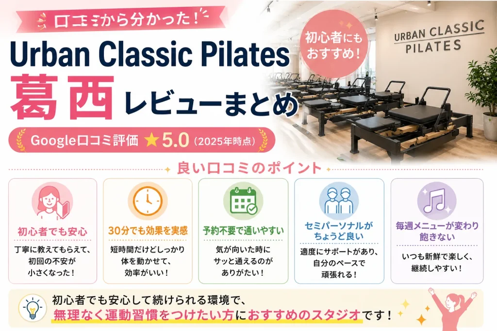 URBAN CLASSIC PILATES 葛西レビューまとめ