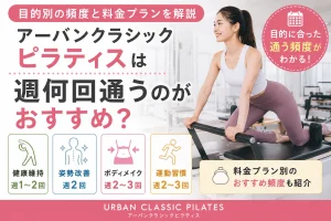 アーバンクラシックピラティスは週何回通うのがおすすめ？目的別の頻度と料金プランを解説